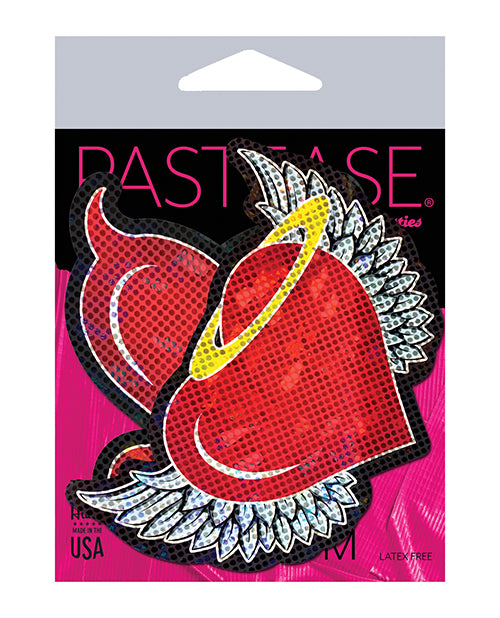 Pastease Angel & Devil Glitter Heart - Red O-s