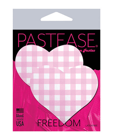 Pastease Premium Gingham Heart - Pink O-s