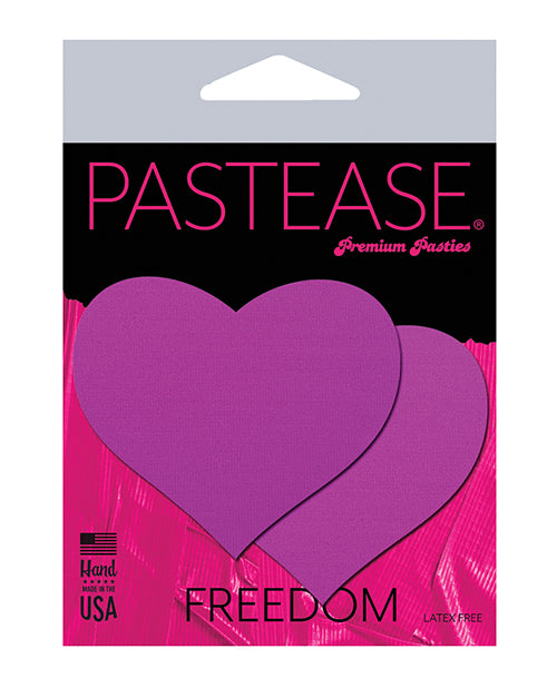 Pastease Basic Heart Black Light Reactive - Neon Purple O-s