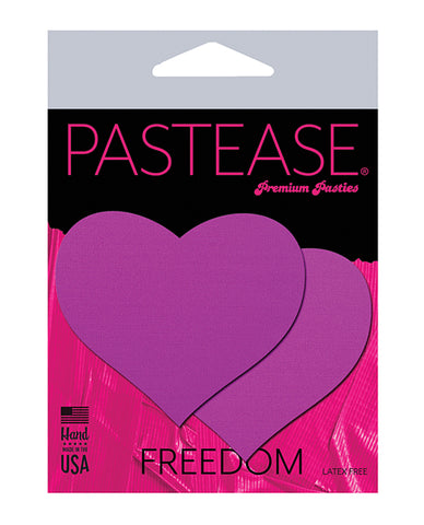 Pastease Basic Heart Black Light Reactive - Neon Purple O-s