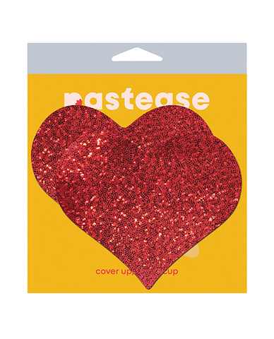 Pastease Coverage Glitter Heart - Red O/s