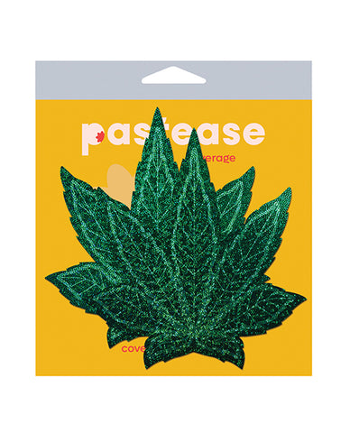 Pastease Coverage Glitter Pot Leaf- Green O/s