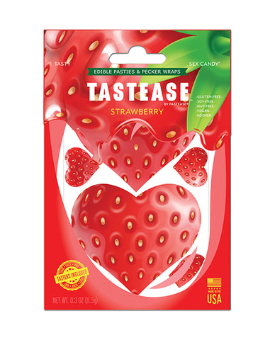 Pastease Tastease Edible Pasties & Pecker Wraps - Strawberry O-s