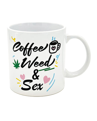 Attitude Mug Coffee, Weed & Sex - 22 Oz