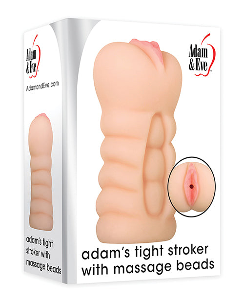 Adam & Eve Adam's Tight Stroker W-massage Beads - Ivory
