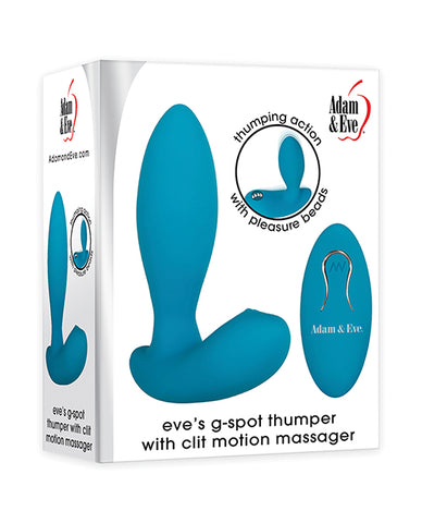 Adam & Eve Eve's G Spot Thumper W-clit Motion Massager - Teal