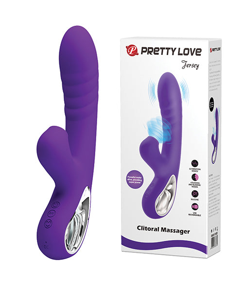 Pretty Love Jersey Sucking & Vibrating Rabbit - Purple