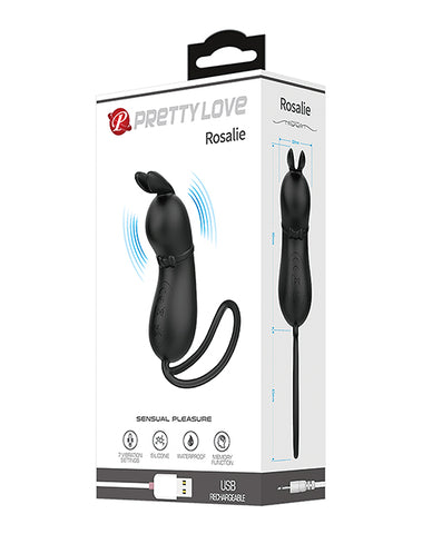 Pretty Love Rosalie Tethered Clit Stim - Black