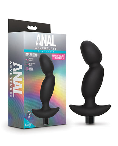 Blush Anal Adventures Platinum Silicone Vibrating Prostate Massager 04 - Black