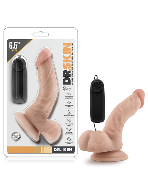 Blush Dr. Skin Dr. Ken 6.5" Cock W-suction Cup - Vanilla