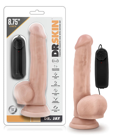 Blush Dr. Skin Dr. Jay 8.75" Cock W-suction Cup - Vanilla