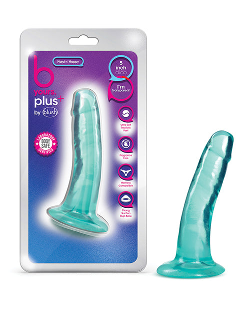 Blush B Yours Plus 5.5" Hard N' Happy Dildo - Teal