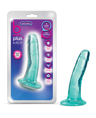 Blush B Yours Plus 5.5" Hard N' Happy Dildo - Teal