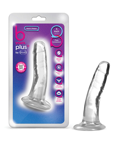 Blush B Yours Plus 5.5" Hard N' Happy Dildo - Clear