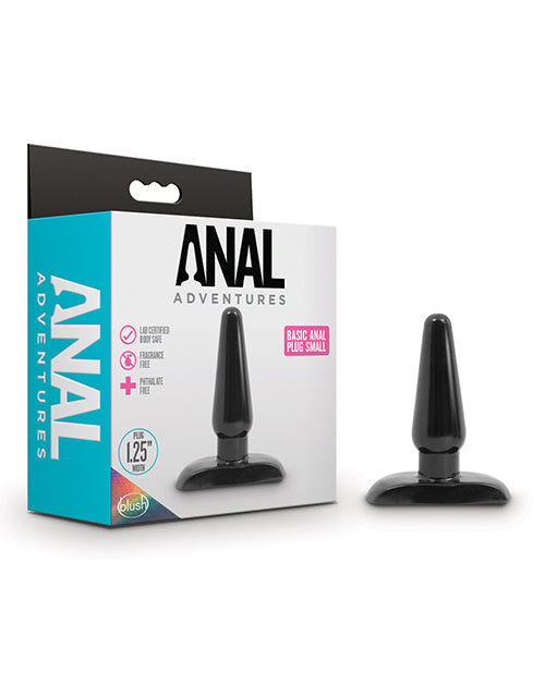 Blush Anal Adventures Basic Anal Plug - Small Black