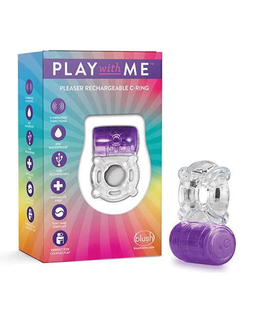 No Eta Blush Play With Me Pleaser Rechargeable C Ring - Purple