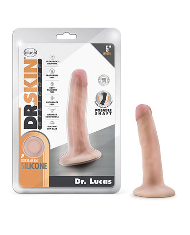 Blush Dr. Skin Silicone Dr. Lucas 5.5" Dildo - Vanilla