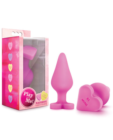 Blush Play With Me Naughty Candy Heart Be Mine Plug - Pink