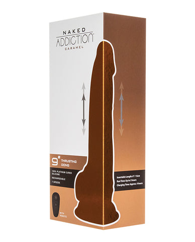 Naked Addiction 9" Thrusting  Dong W-remote - Caramel