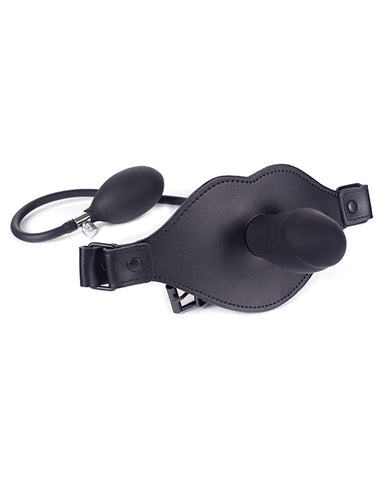 Spartacus Inflatable Silicone P. Gag W- Leather Strap