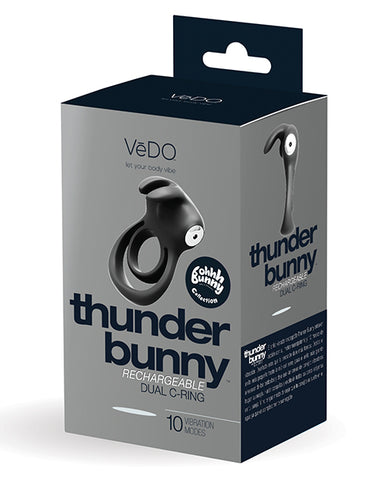 Vedo Thunder Rechargeable Dual Ring - Just Black