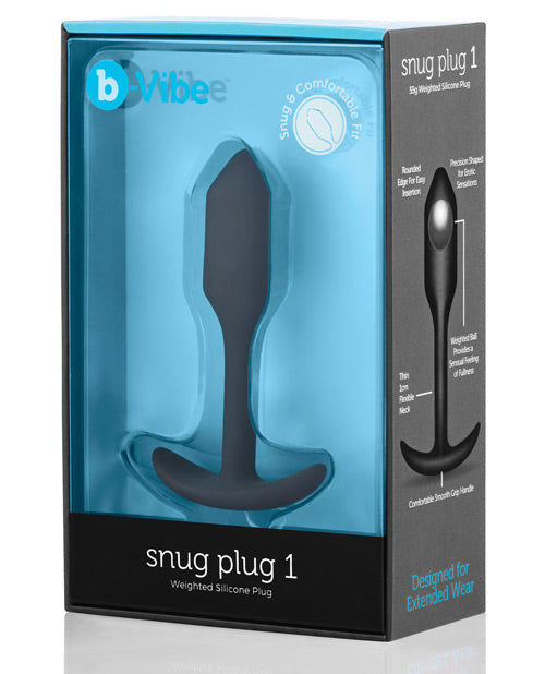 B-vibe Weighted Snug Plug 1 - .55 G Black