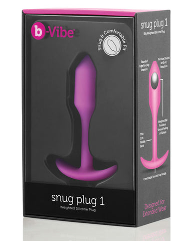 B-vibe Weighted Snug Plug 1 - .55 G Fuchsia