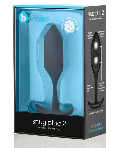 B-vibe Weighted Snug Plug 2 - .114 G Black