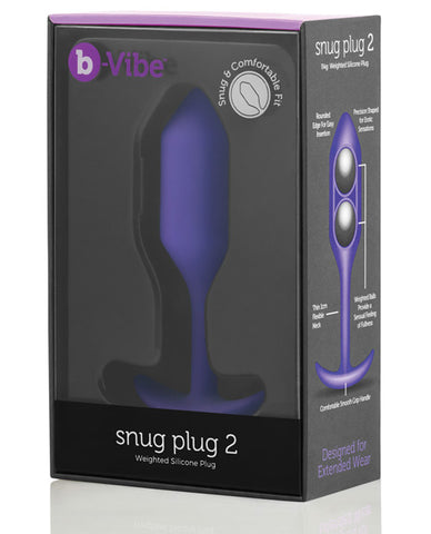 B-vibe Weighted Snug Plug 2 - .114 G Purple