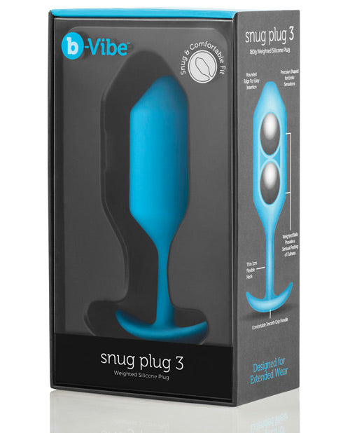 B-vibe Weighted Snug Plug 3 - .180 G Teal