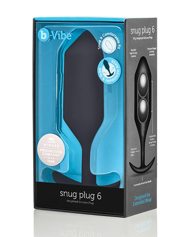 B-vibe Weighted Snug Plug 6 - .515 G Black