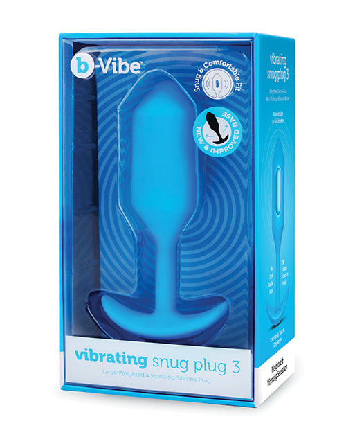 B-vibe Vibrating Snug Plug - Blue Large