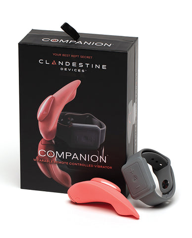 Clandestine Devices Companion Panty Vibe W-wearable Remote - Coral