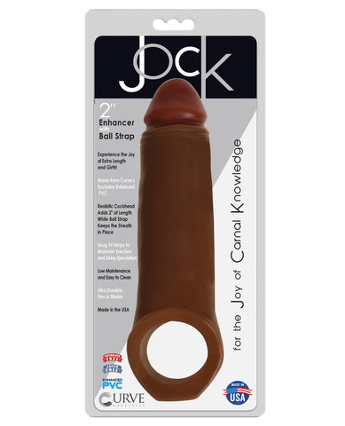 Jock Enhancer 2" Extender W-ball Strap - Chocolate