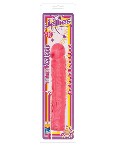 Crystal Jellies 10" Classic Dildo - Pink