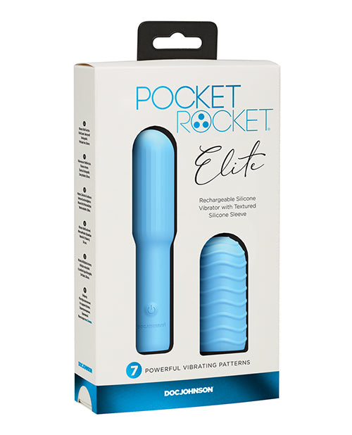 Pocket Rocket Elite Rechargeable W-removable Sleeve - Sky Blue