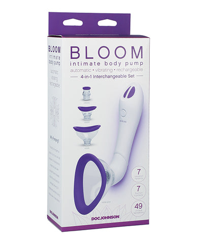 Bloom Intimate Body Automatic Vibrating Rechargeable Pump - Purple-white