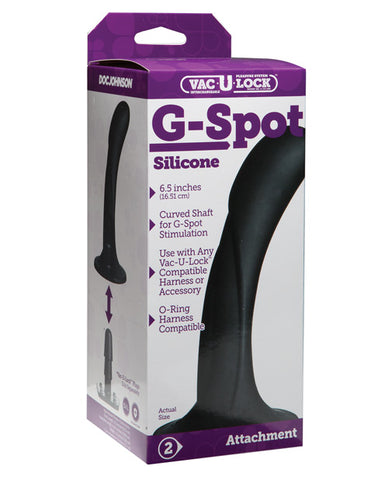 Vac-u-lock G Spot Silicone Dong - Black