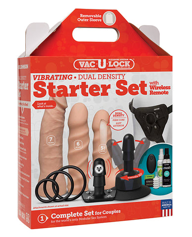 Vac-u-lock Dual Density Starter Set W-wireless Remote - Vanilla