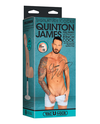 Signature Cocks Ultraskyn 8" Cock W/removable Vac-u-lock Suction Cup - Quinton James