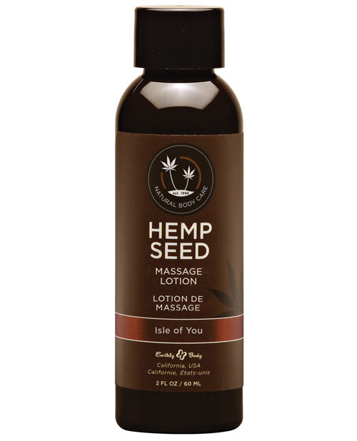 Earthly Body Hemp Seed Massage Lotion - 2 Oz Isle Of You