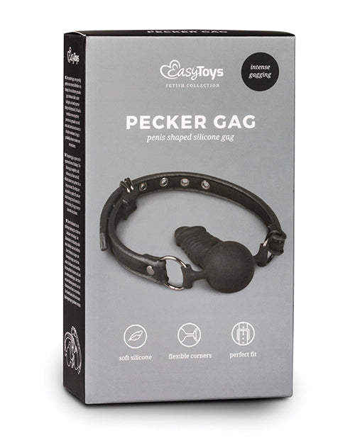 Easy Toys Ball Gag W-silicone Dong - Black