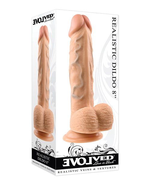 Evolved 8" Realistic Dildo W-balls - Light