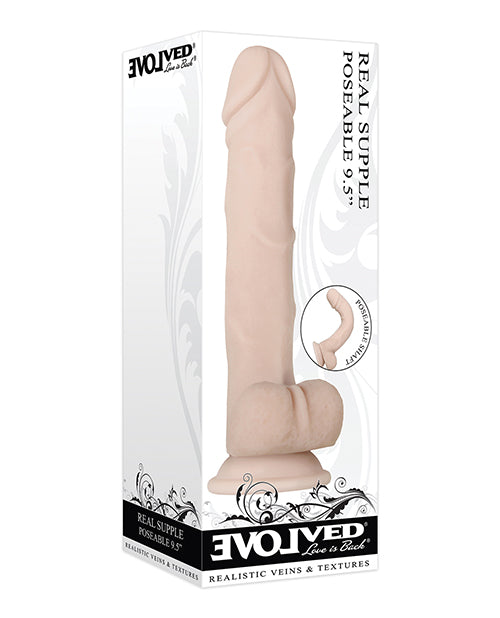 Evolved Real Supple 9.5" Dildo Non Vibrating - Light