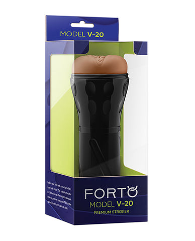 Forto Model V-20 Hard-Side Vagina Masturbator - Tan
