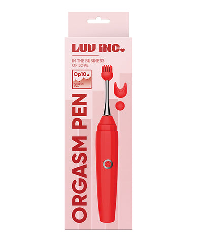 Luv Inc. Orgasm Pen W/three Attachments - Red