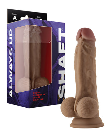 Shaft Model A Flexskin Liquid Silicone 7.5" Dong W-balls - Oak