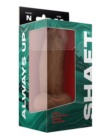 Shaft Model N Flexskin Liquid Silicone 7.5" Dong W-balls - Oak