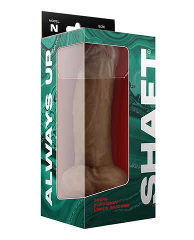 Shaft Model N Flexskin Liquid Silicone 9.5" Dong W-balls - Oak