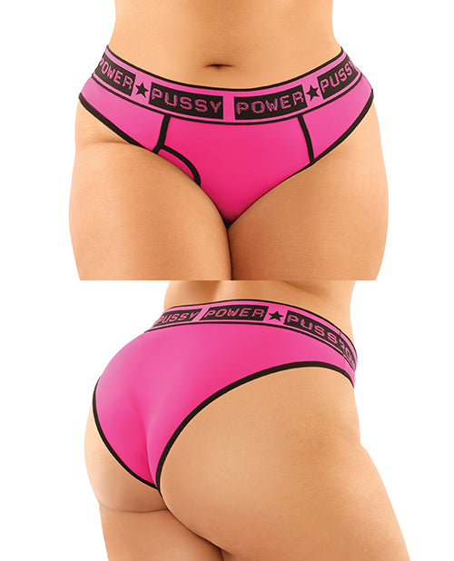 Vibes Buddy Pack Pussy Power Micro Brief & Lace Thong Pnk-blk Qn